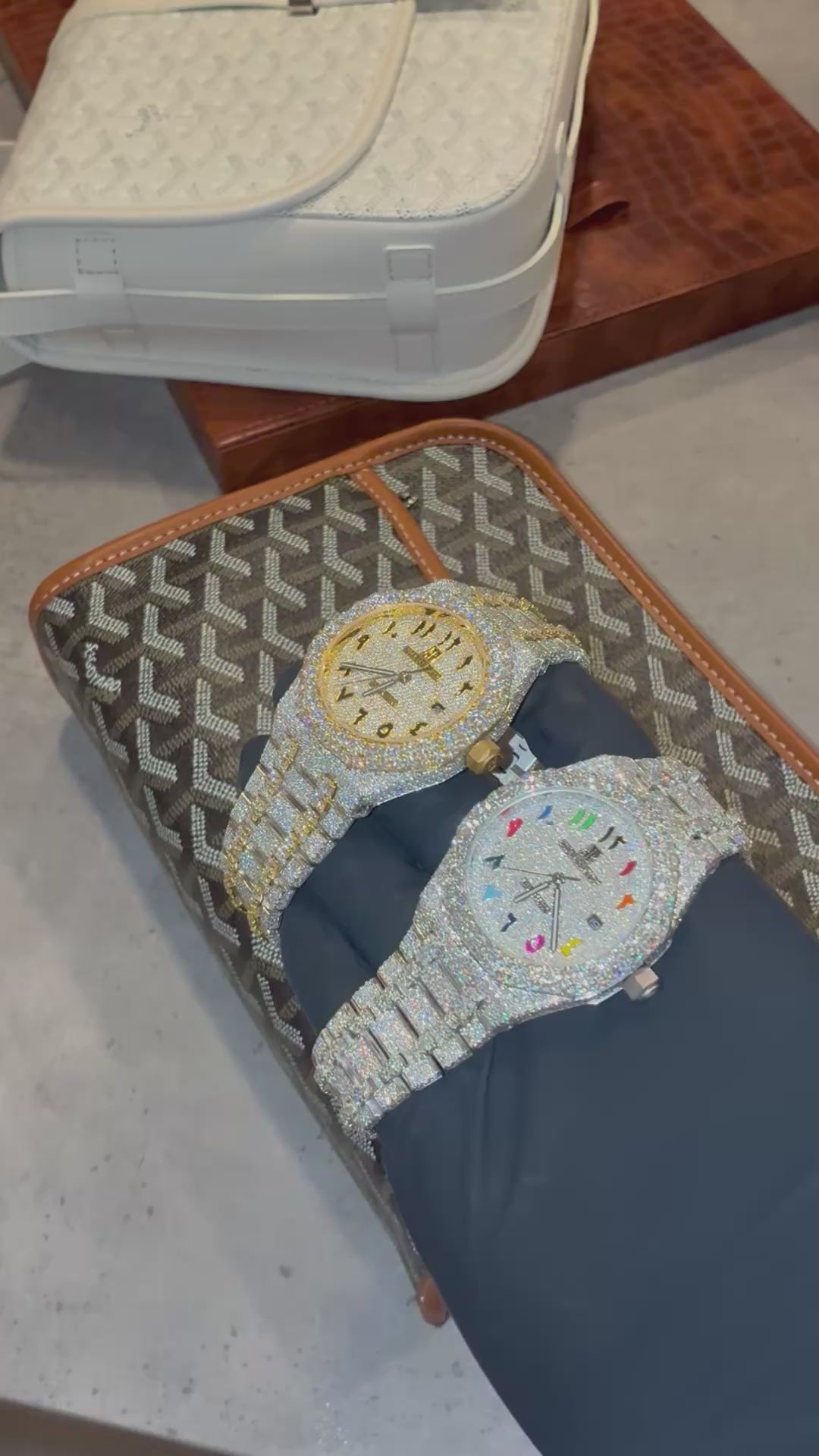 Moissanite VVS Diamond Watch Bundle