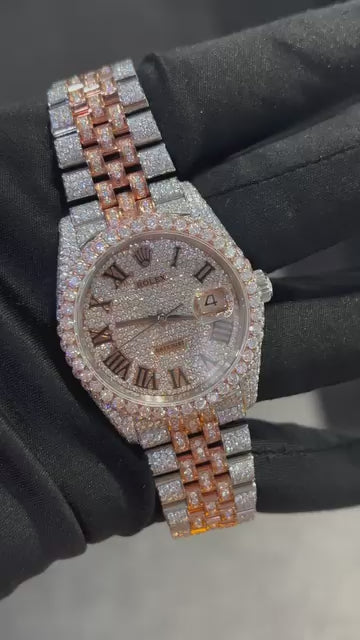36mm Moissanite VVS Diamond Watch