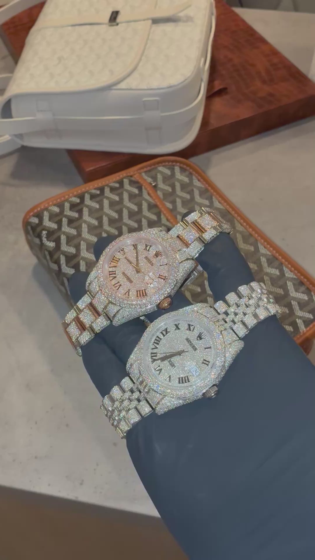 Moissanite VVS Diamond Watch Bundle