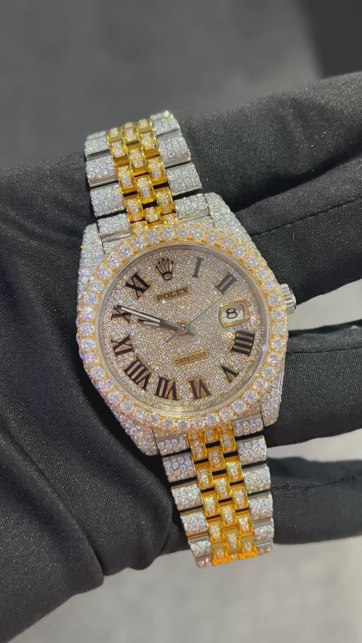 36mm Moissanite VVS Diamond Watch