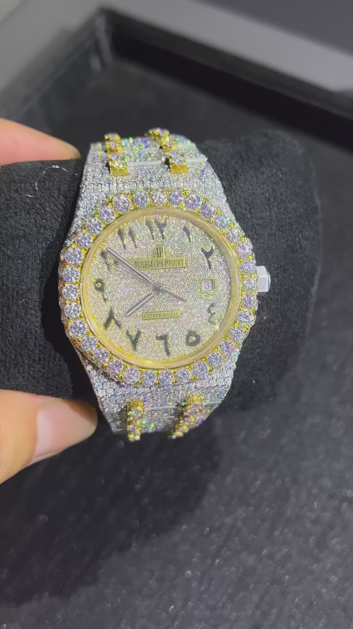 36mm Moissanite VVS Diamond Watch