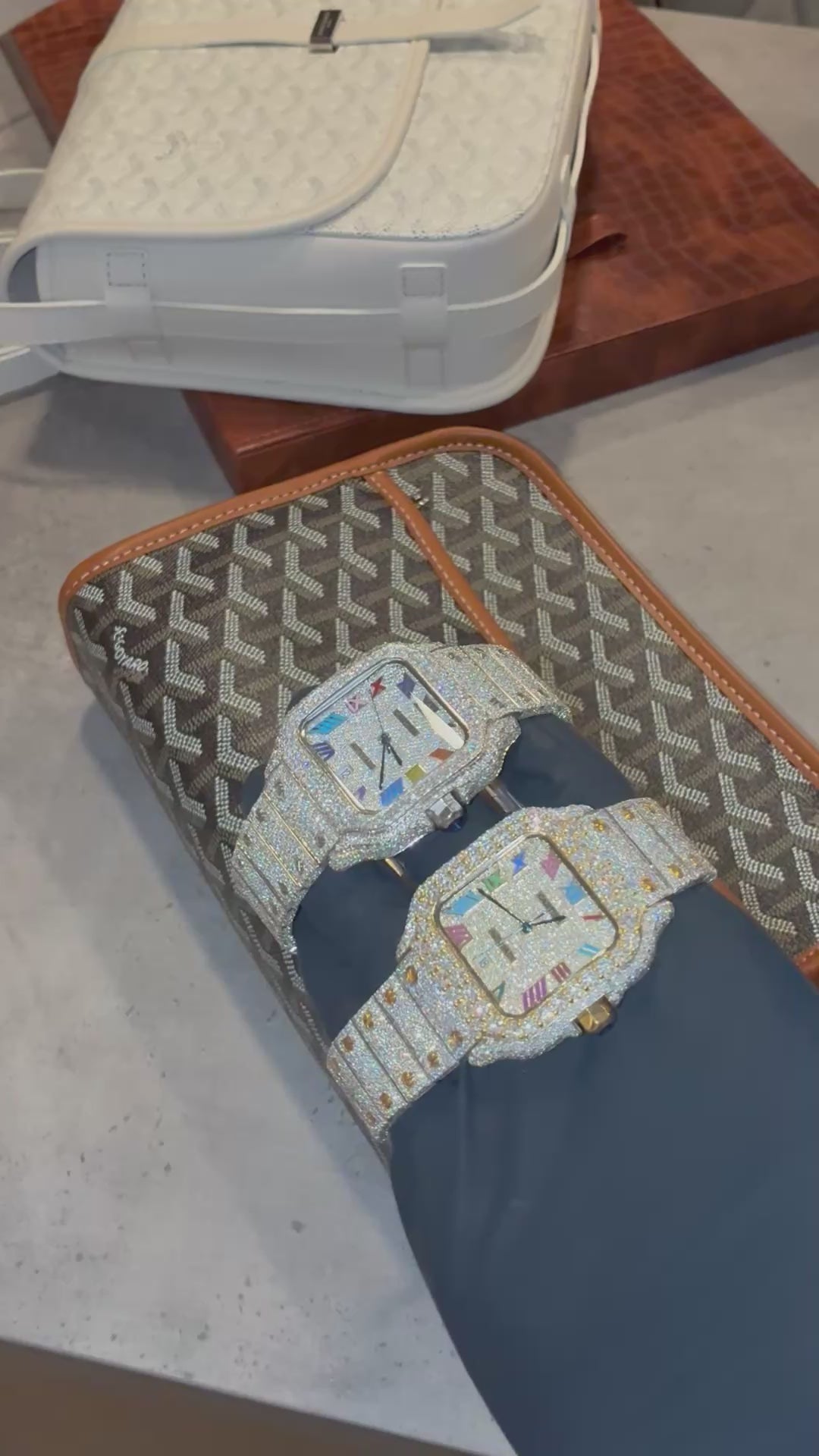 Moissanite VVS Diamond Watch Bundle
