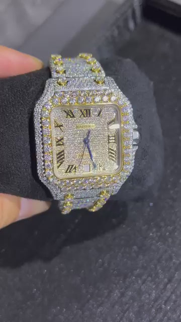 36mm Moissanite VVS Diamond Watch