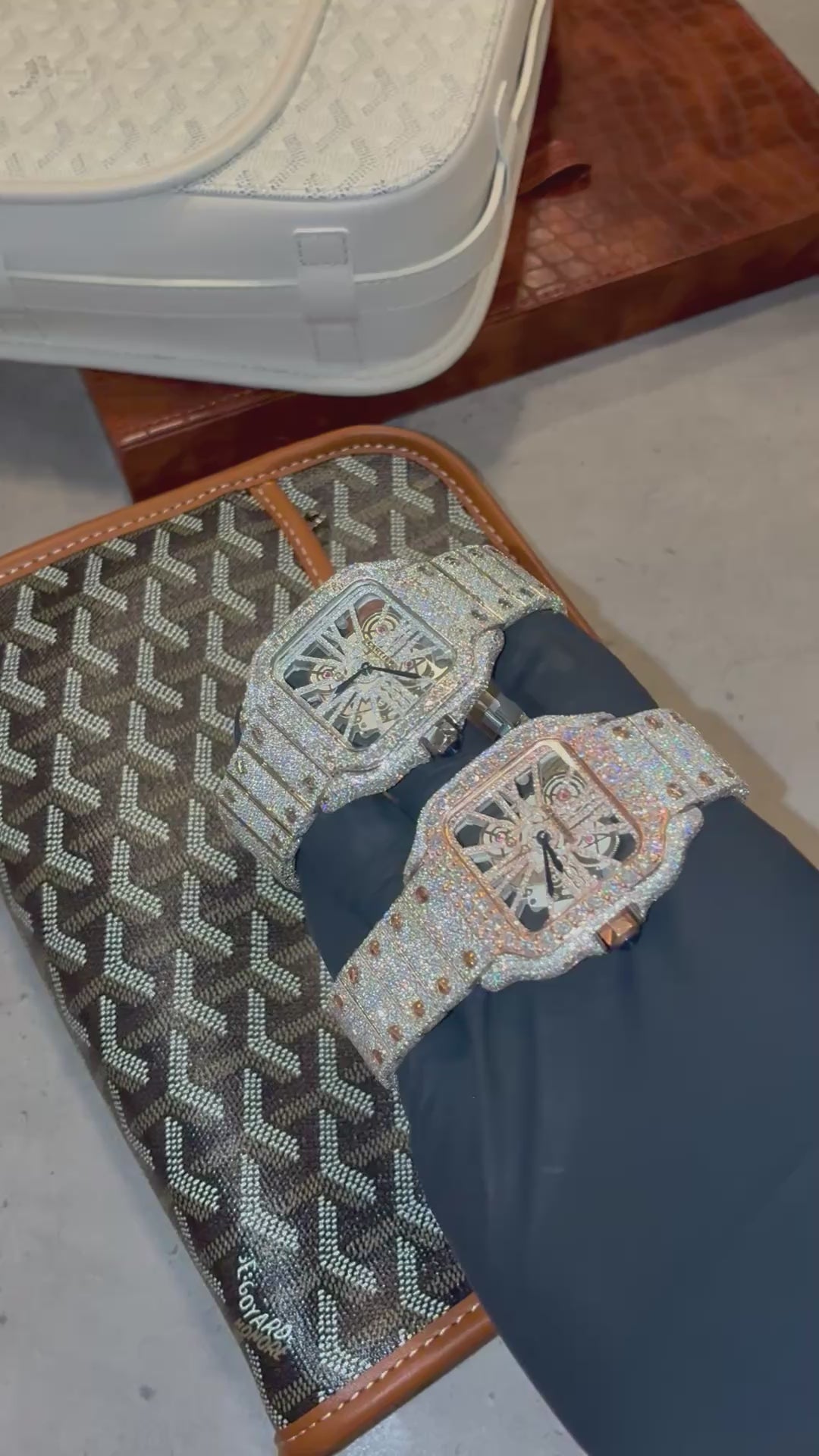 Moissanite VVS Diamond Watch Bundle